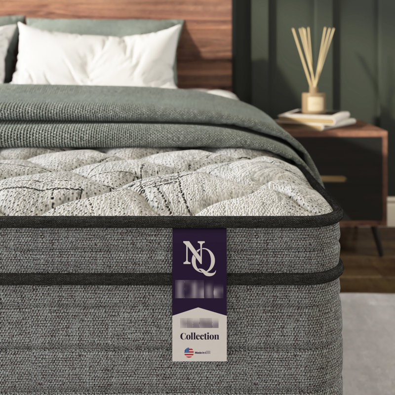 Matelas en mousse à mémoire de forme et gel rafraîchissant, 25 cm (Queen), - États-Unis, Soulagement, Faible transfert de mouvement, imperméable, Compatible avec sommier articulé, gris et blanc, Spring Works
