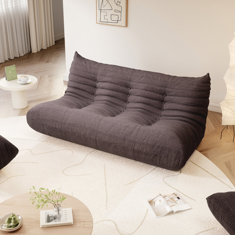 Clinchport Lazy Sofa, Bean Bag Chair, 3 Seat Sofa Compression Floor Sofa For Living Room, Bedroom, Gray