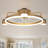 Starry Night Light 28" LED Gold Ceiling Fan with Dimmable Light and Remote Low Profile Fans