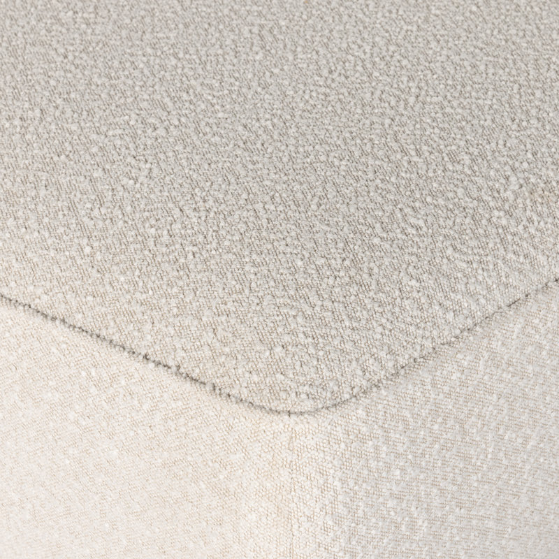 Knoll Natural Boucle Upholstered Rectangle Ottoman