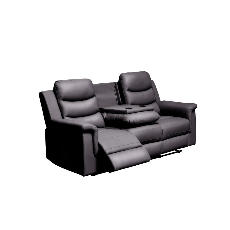Housse pour causeuse inclinable avec housse de console centrale, housse pour causeuse extensible et inclinable NOIR
