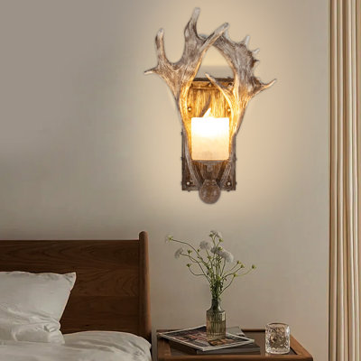 Lampe murale Antler, applique murale décorative, lanterne murale rétro