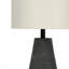 Lighting, H 24 po, lampe de table, résine noire, abat-jour ivoire / crème, contemporain-256411773