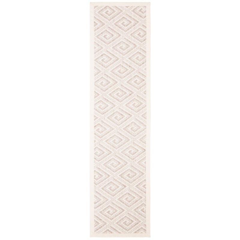Aaltien Beach Wool & Sisal Geometric Rug, Runner 2' x 8'