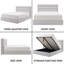 Lift Up Storage Bed, Upholstered Platform Bed with Hydraulic System & Wood Slats Support, Bed Frame with 3-Panel Headboard, No Box Spring Needed, Easy Assembly-231838671-230709751