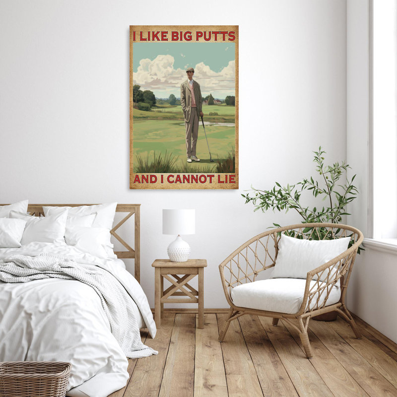 Golf I Like Big Putts, H 20 po x l 16 po x P 1,25 po