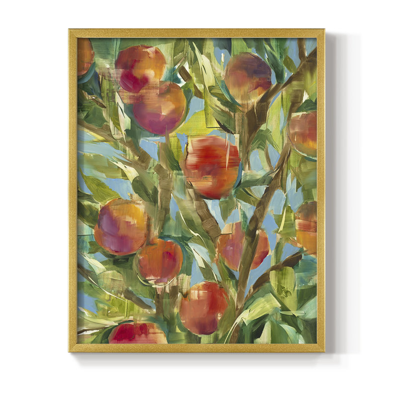 Just Peachy, reproduction encadrée - bois massif, H 21 po x l 17 po, Doré