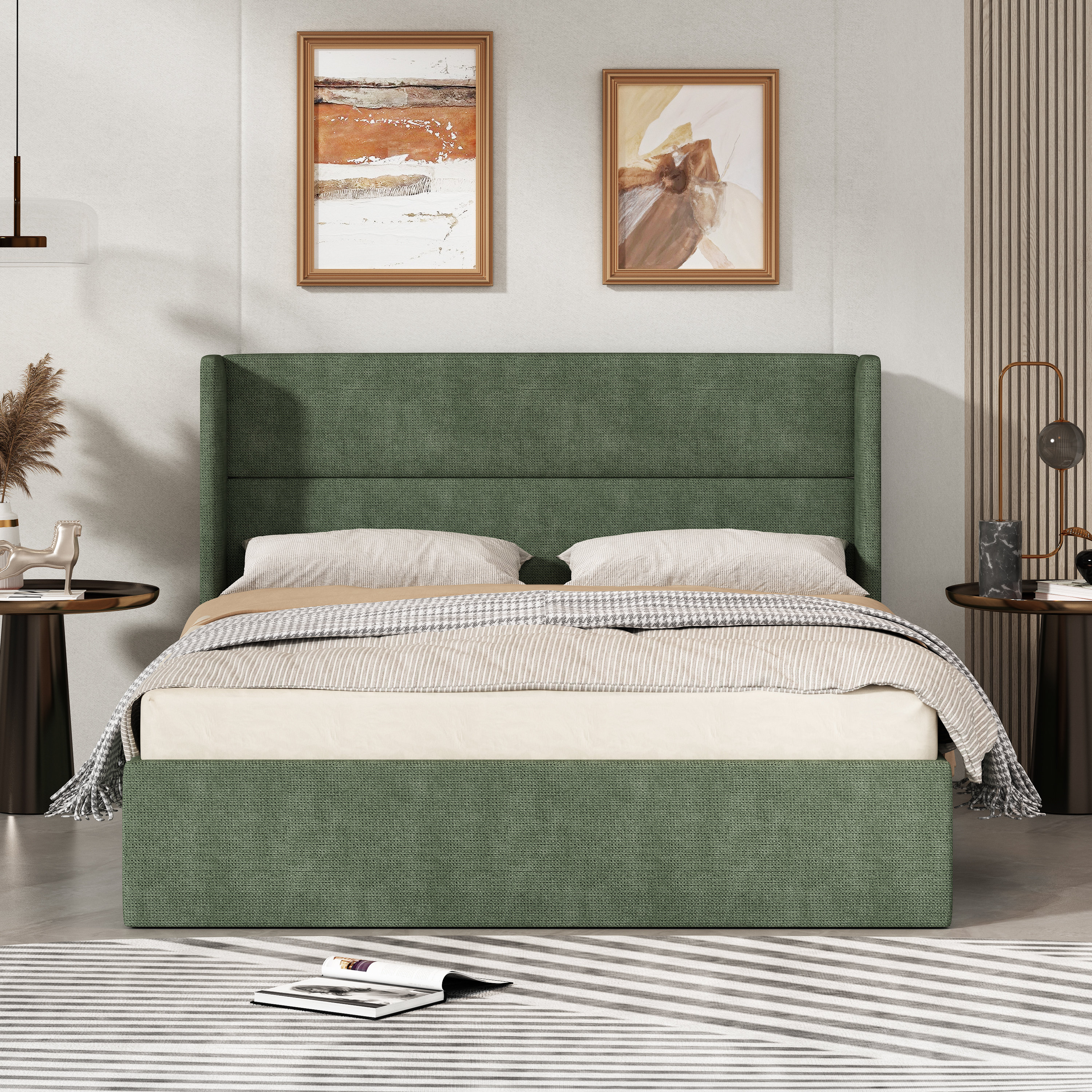 Latitude Run® Gaillarde Hydraulic Lift Up Storage Upholstered Platform Bed & Reviews | Wayfair
