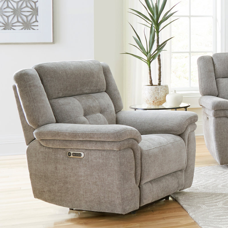 41” Maryellen electric upholstered recliner with adjustable headrest and cushioned armrests