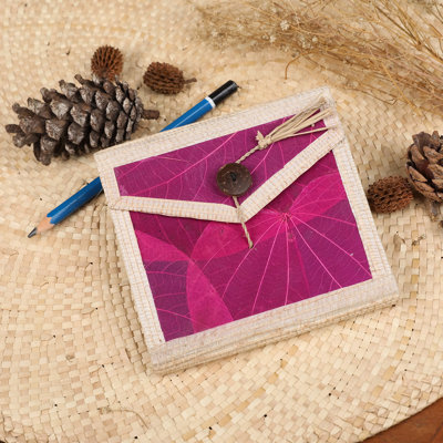 Cahier en fibre naturelle Novica Handmade My Green Journey