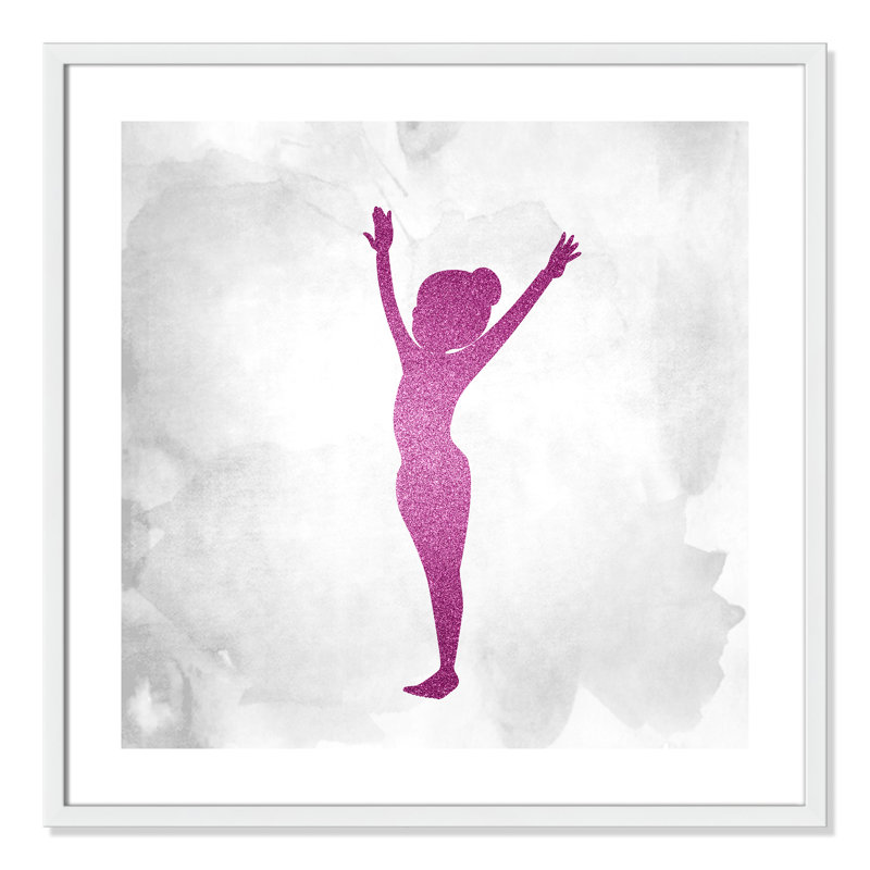 Gymnastique 2, H 27,5 po x l 27,5 po x P 1,19 po, Encadré de boîte argent