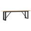 vidaXL Coffee Table O-Frame Solid Wood Pine and Steel