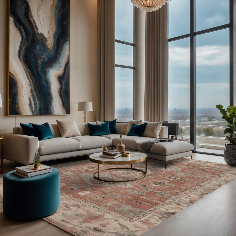 Tapis gris lavable à la machine, Rectangle 8 pi x 12 pi