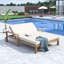 Lit de bronzage ultime en bois massif de style campagnard pour la piscine, le jardin et la cour
