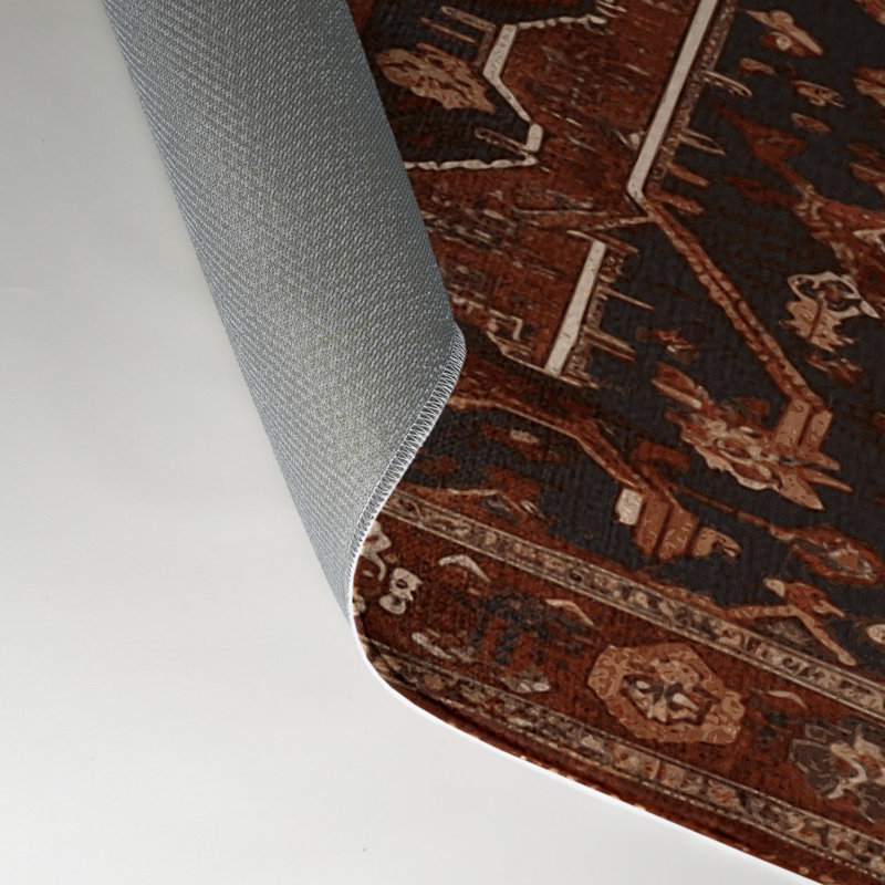 Tapis turc intérieur et extérieur brun, Rectangle 5 pi x 7 pi