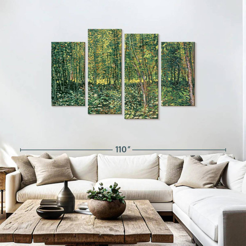 Alvord, arbres et sous-bois, H 48 po x l 75 po