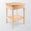 Table de chevet d'appoint courbée ivoire avec 1 tiroir Marlowe-2043356891