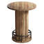 Table bistro de 31,51 po de largeur x 39,37 po de hauteur avec repose-pieds, parfaite pour les petits espaces et les rassemblements confortables