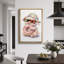 «Cute Pig With Donut», image de chambre d'enfant, impression sur toile encadrée-131996491-131996494
