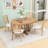 5-Piece Dining Set, Wooden Table with Removable Leaf-2052883184