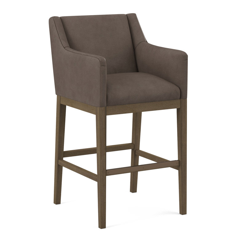 Upholstered Stool, Evolution Silver Fox, Weathered Gray