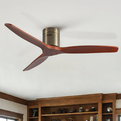 Ventilateur de plafond encastré en bois massif Farmhouse Rustic Elegance