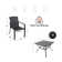 Square Outdoor Dining Set with 4 Aluminum Frame Chairs