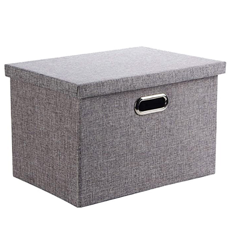 Storage Box Linen Fabric Clothing Basket Bins Toy Box Organizer