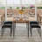 5-Piece Dining Table Set with 4 Chairs, Rectangular Space-Saving Kitchen Set with Cushions-1777366755-1777366752