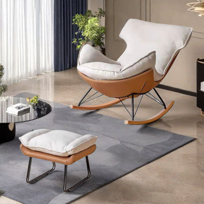 Modern simple casual eggshell rocking chair