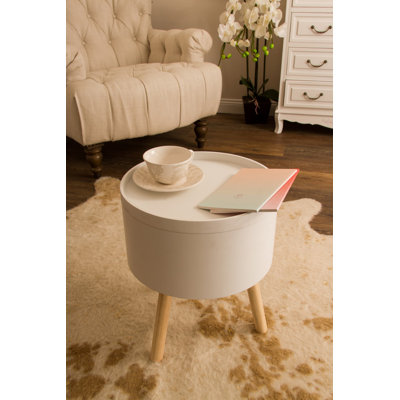 Dayne Tray Table Side Table with Storage