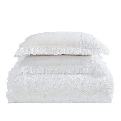 MF Eyelet Ruffled Comforter Set 