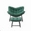 Chaise berçante avec repose-pieds, repose-pieds et coussins en osier toutes saisons-836520588