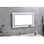 Miroir de salle de bain 40 po x 28 po à DEL avec façade et rétroéclairage (miroir inclus seulement)