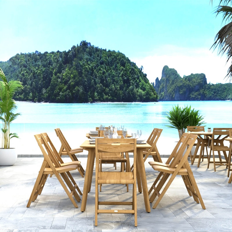 Outdoor 7 - Piece Teak Dining Set