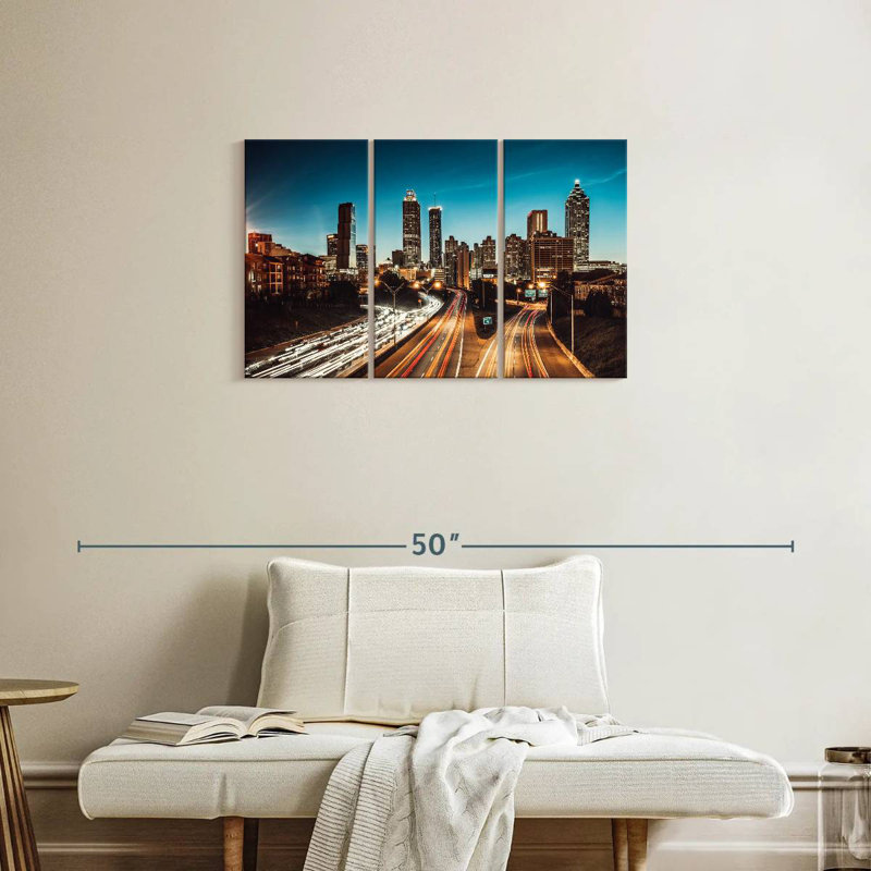 Horizon nocturne de Sébbie à Atlanta, H 20 po x l 33 po