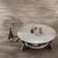 Table basse ronde moderne en pierre micro-cristalline