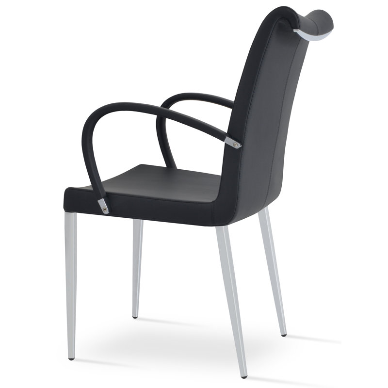 Fauteuil de 48,26 cm de large Lale, Similicuir noir