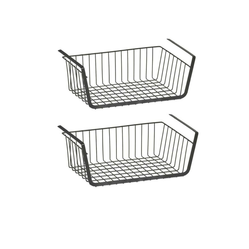 Ensemble de 2 paniers robustes en noir