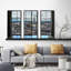Ensemble de 3 reproductions d’art sur toile sur cadre flottant « Paris Rooffaces 8 window »-1969943223