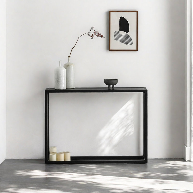 Minimalist Solid Wood Console Table, 31.5" H x 39.37" W x 11.81" D
