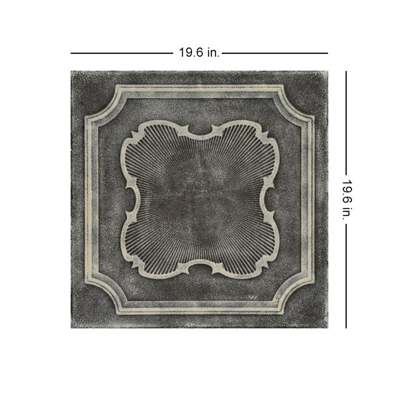 Carreau de plafond en polystyrène collé 1,6 pi x 1,6 pi Coronado, Brun / beige