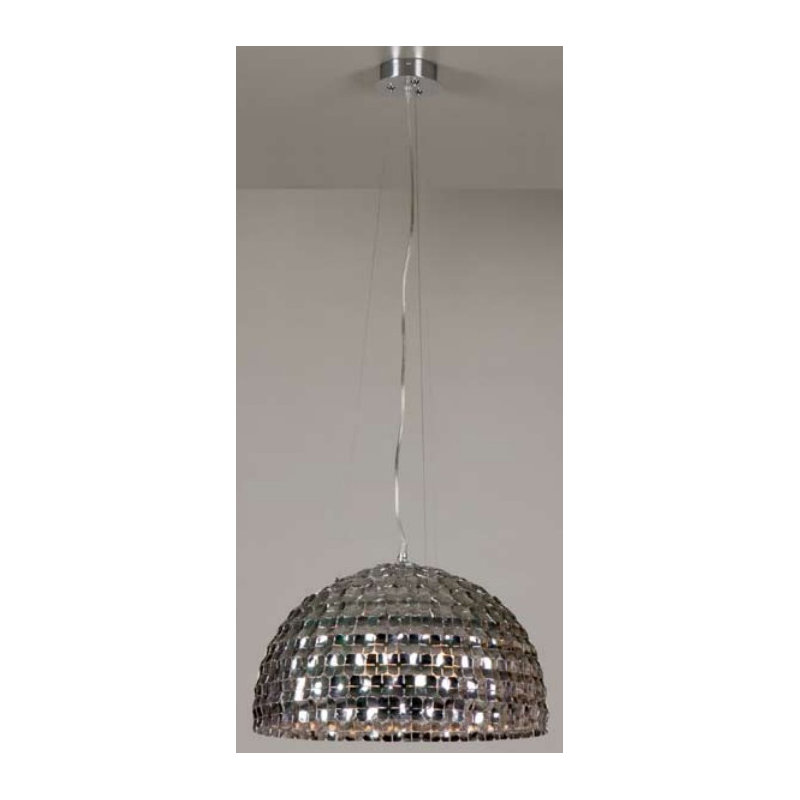 3 - Light Aluminium Sphere Pendant, 52 cm W