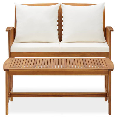 Ensemble de canapé d'extérieur en bois naturel