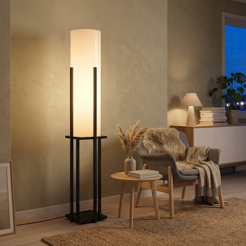Lumina Black Drum Shade Floor Lamp