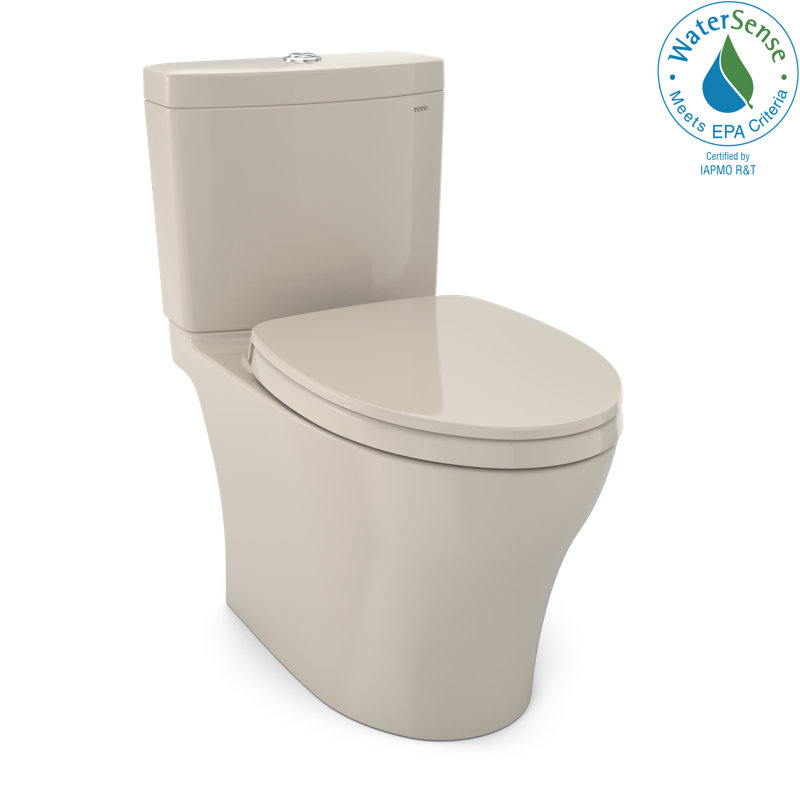 Aquia® IV Dual-Flush Elongated Two-Piece toilet (Seat Included), Bone