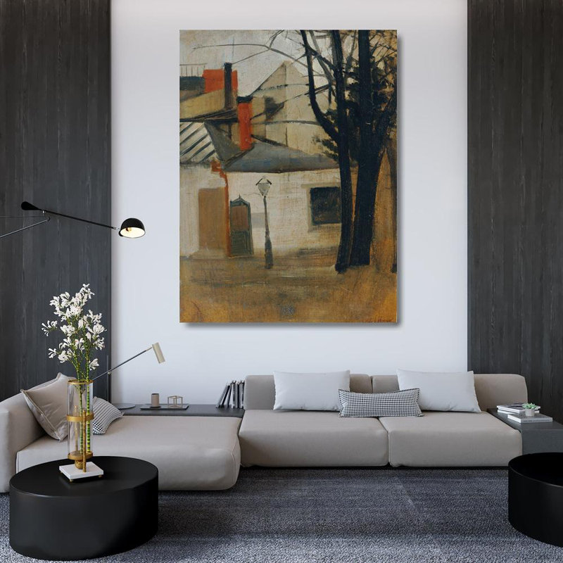 «Gas Store» par Oskar Schlemmer - Art mural sur toile tendue avec châssis, H 48 po x l 33 po