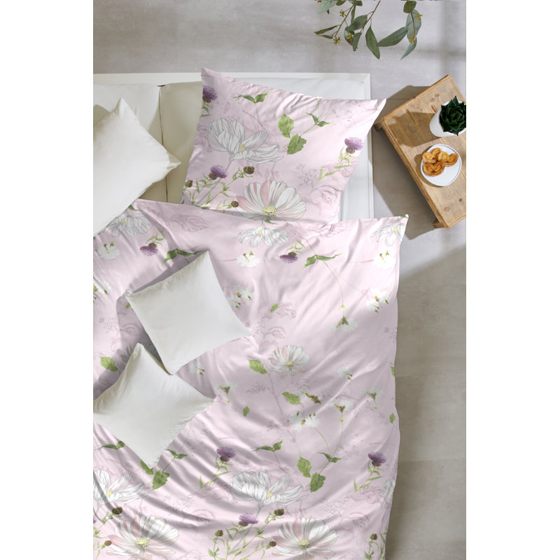 203 TC Duvet Cover Set, Single - 1 Pillowcase (80 x 80 cm), Pink