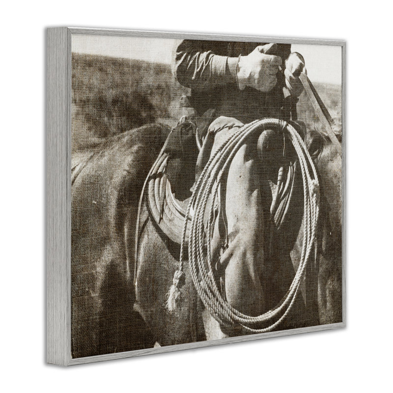 «Cowboy with Lasso Giclee Art» par RileyB, Estampe numérique Farmhouse, H 24 po x l 30 po