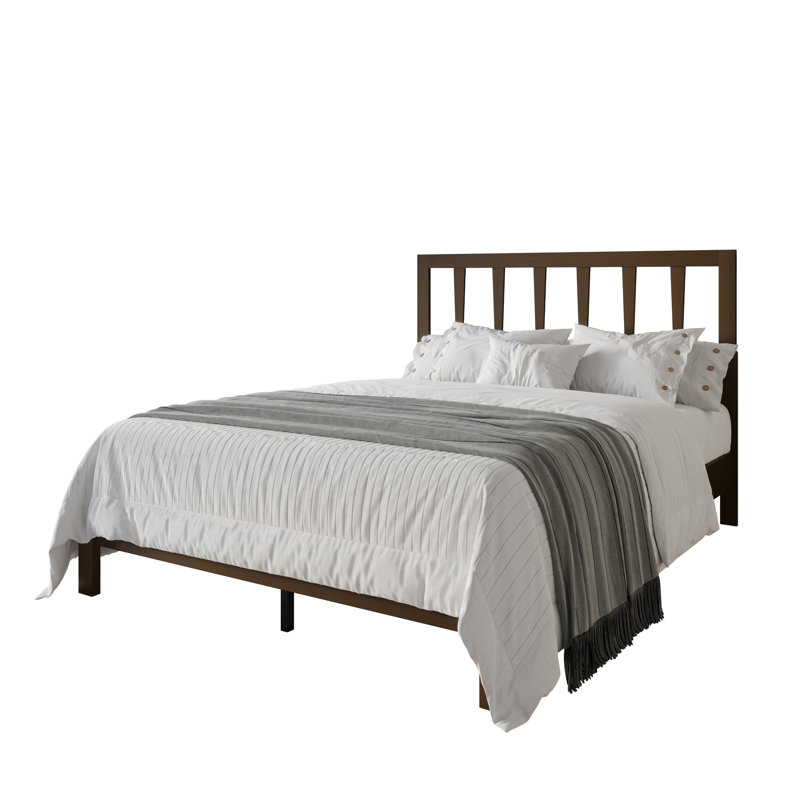 Morsly Solid Wood Platform Bed, Queen